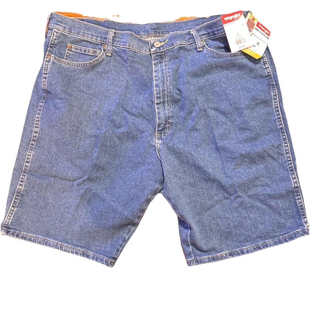 Wrangler Five Star Heritage Relaxed Fit Low Stretch 10" Inseam Size 40 NWT Blue